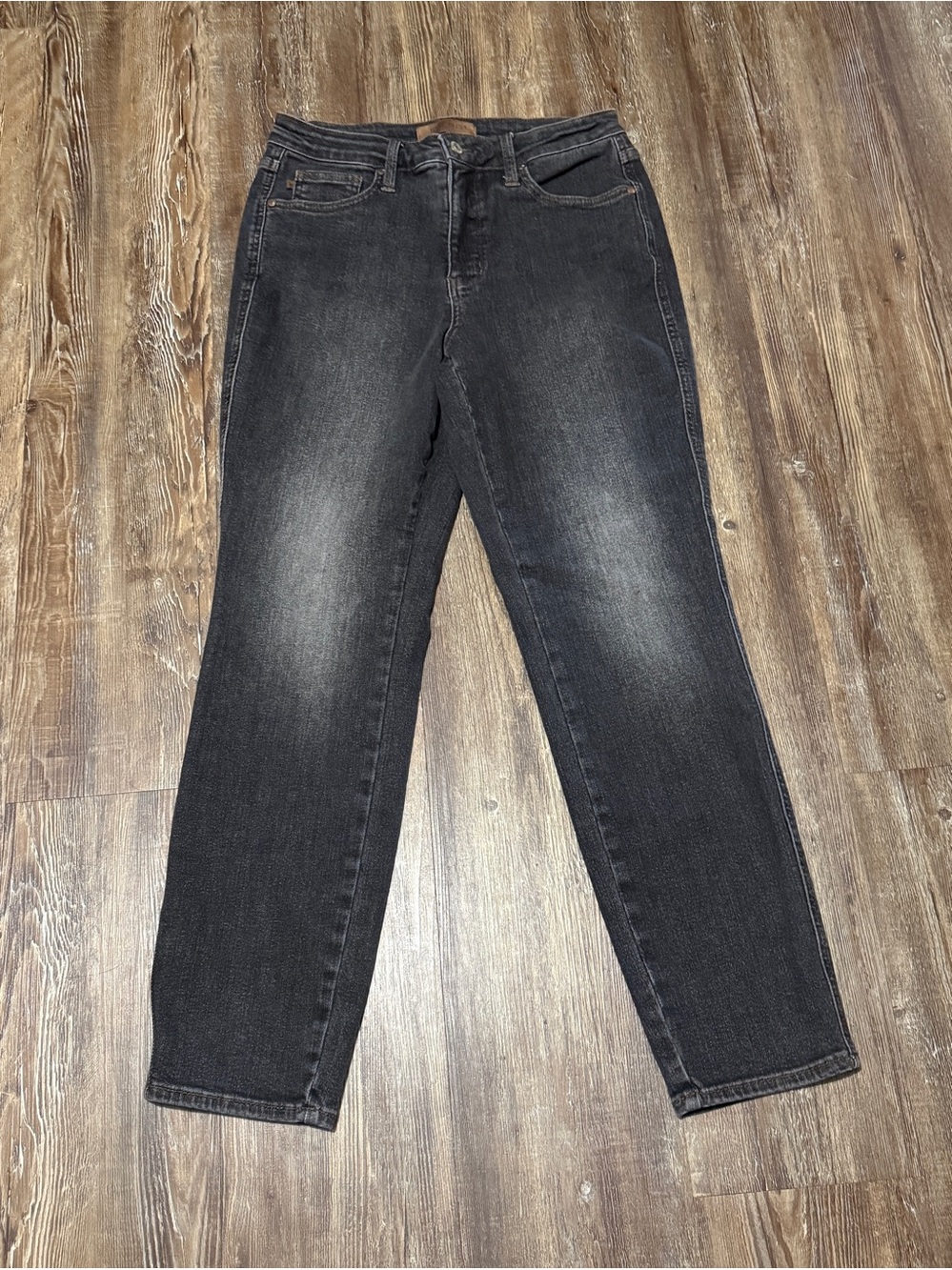Judy Blue Slim Fit Jeans Women's 9/29 High Rise Stretchy Fit in Black Wash Denim